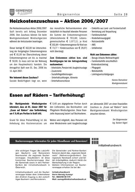 Gemeine & Bürger 04/2006 - Windischgarsten