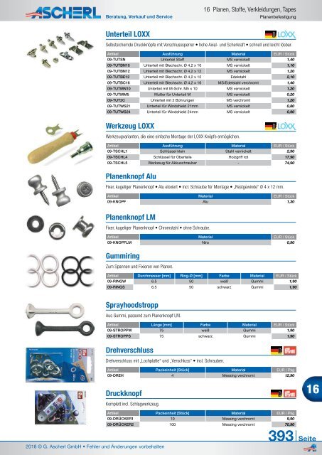 Ascherl Katalog 2018