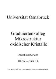 Universität Osnabrück, Graduiertenkolleg Mikrostruktur oxidischer