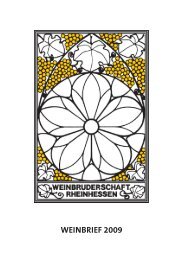 WEINBRIEF 2009 - Weinbruderschaft Rheinhessen