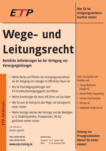 Wege- und Leitungsrecht - Wolter Hoppenberg