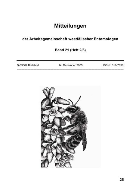 Mitteilungen der Arbeitsgemeinschaft ... - Stechimmen-OWL