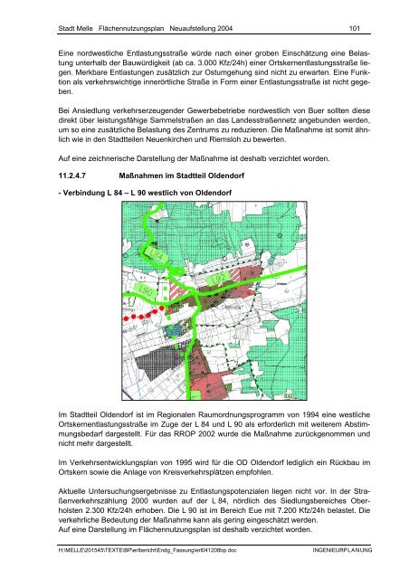 Stadt Melle: ''Flächennutzungsplan Neuaufstellung 2004 ...