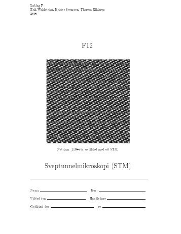 F12 Sveptunnelmikroskopi (STM)