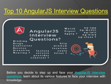 Top AngularJS Interview Questions 2018