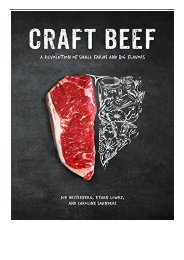 eBook Craft Beef A Revolution of Small Farms and Big Flavors Free books