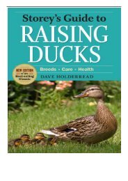 Download PDF Storey's Guide to Raising Ducks 2nd Edition Full Ebook