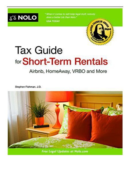 Download PDF Tax Guide for Short-Term Rentals Airbnb Homeaway Vrbo and More Full pages