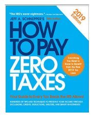 eBook How to Pay Zero Taxes Your Guide to Every Tax Break the IRS Allows Free online