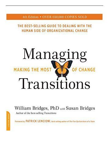 eBook Managing Transitions 25th anniversary edition Making the Most of Change Free online