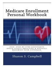 eBook Medicare Enrollment Personal Workbook Know Your True Deadlines Avoid Penalties  Pitfalls Find