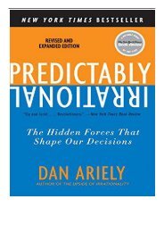 eBook Predictably Irrational Revised and Expanded Edition The Hidden Forces That Shape Our Decisions
