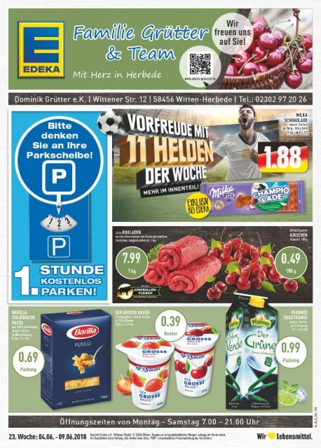 EDEKA Grütter Angebote vom 04. bis zum 09.06.2018