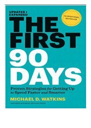 eBook The First 90 Days Updated and Expanded Proven Strategies for Getting Up to Speed Faster and Smarter