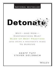 [PDF] Download Detonate Why - And How - Corporations Must Blow Up Best Practices and bring a beginner