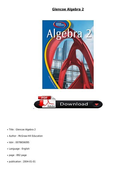 [PDF] Download Glencoe Algebra 2 Full pages