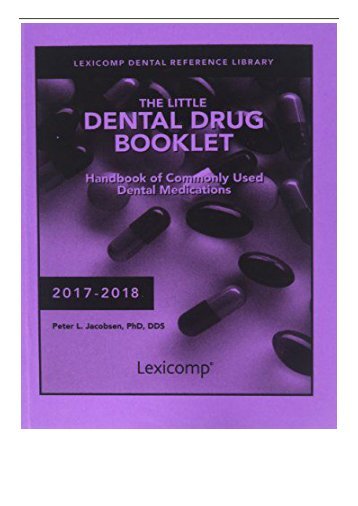 [PDF] Download Little Dental Drug Booklet Full pages