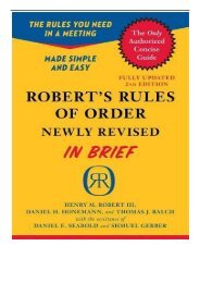 [PDF] Download Robert's Rules of Order Newly Revised In Brief 2nd edition Roberts Rules of Order in