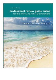 [PDF] Download Schnering's Professional Review Guide Online for the RHIA and RHIT Examinations 2018