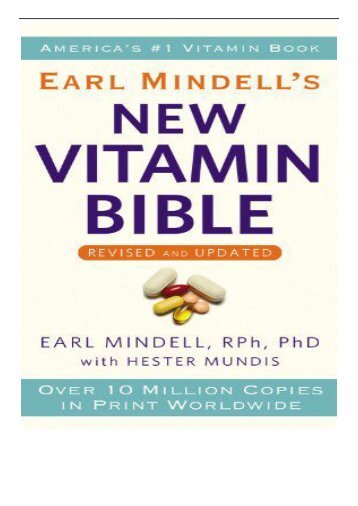 [PDF] Earl Mindell&#039;s New Vitamin Bible Full ePub