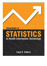 [PDF] Essentials of Statistics in Health Information Technology Full ePub