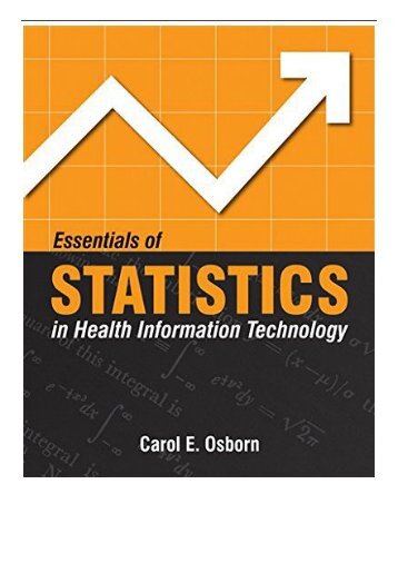 [PDF] Essentials of Statistics in Health Information Technology Full ePub