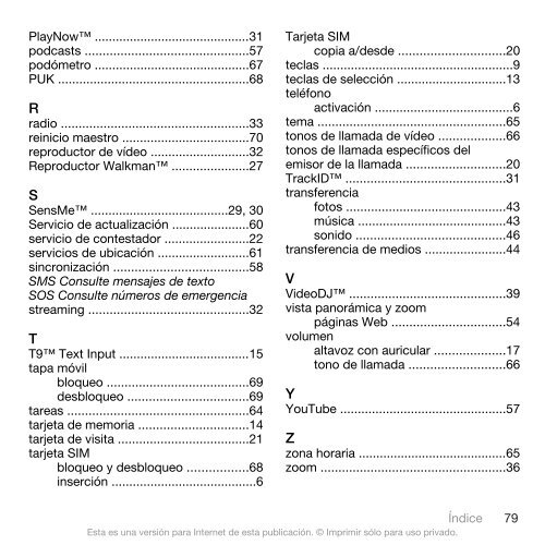 Sony Ericsson W508 Walkman userguide_ES