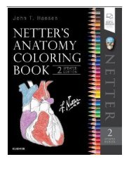 Download Read Ebook Netter Amp Amp 039 S Anatomy Coloring Book Updated Edition Netter Basic Science Free Download Read