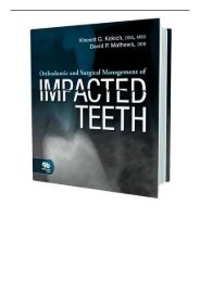 [PDF] Orthodontic and Surgical Management of Impacted Teeth Full ePub