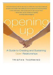 [PDF] Opening Up Creating and Sustaining Open Relationships Full Ebook