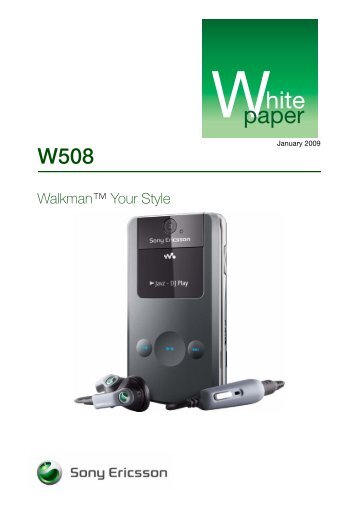 Sony Ericsson W508 Walkman whitepaper_EN