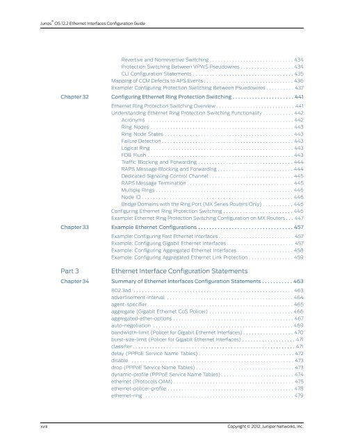 Junos OS Ethernet Interfaces Configuration Guide - Juniper Networks