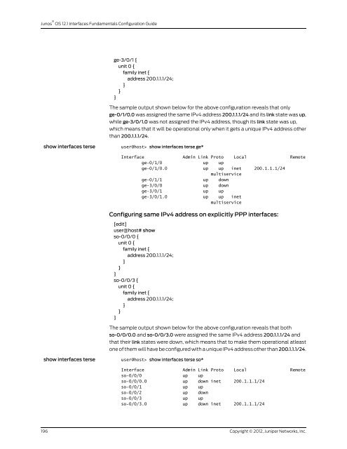 Junos OS Interfaces Fundamentals ... - Juniper Networks