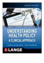 PDF Download Understanding Health Policy A Clinical Approach Seventh Edition Full Books