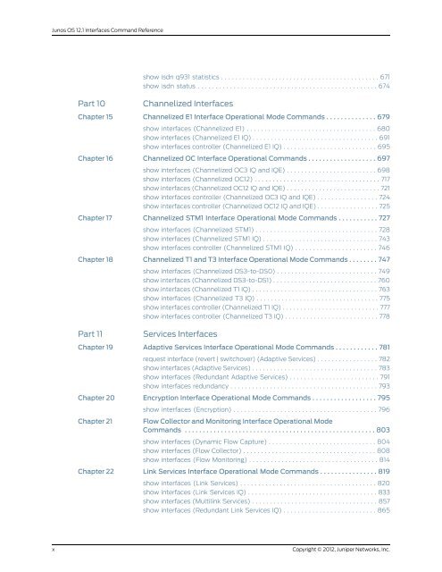 Junos OS Interfaces Command Reference - Juniper Networks