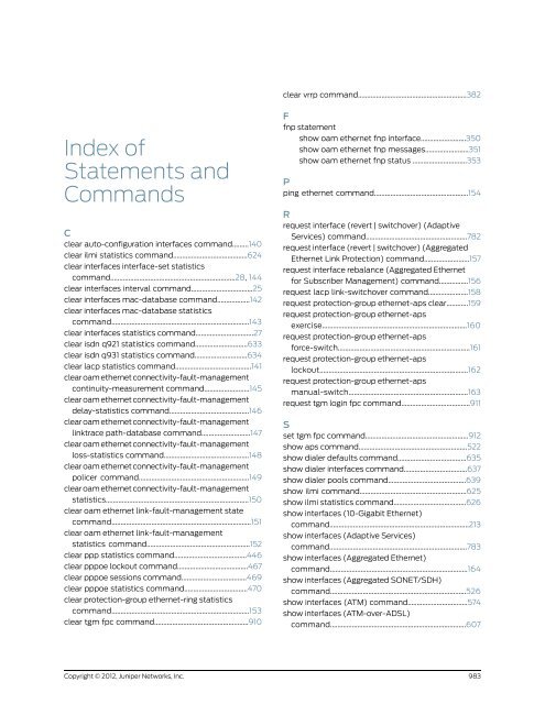 Junos OS Interfaces Command Reference - Juniper Networks