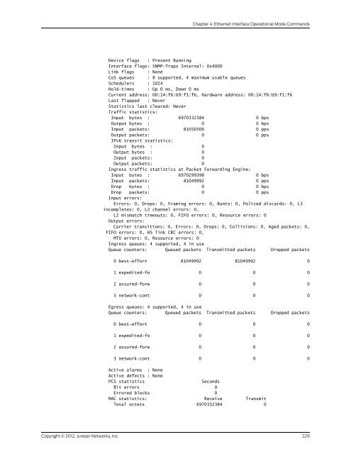 Junos OS Interfaces Command Reference - Juniper Networks