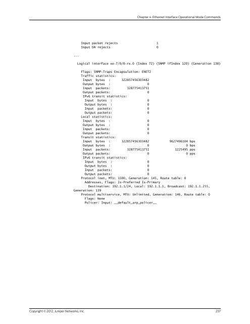 Junos OS Interfaces Command Reference - Juniper Networks