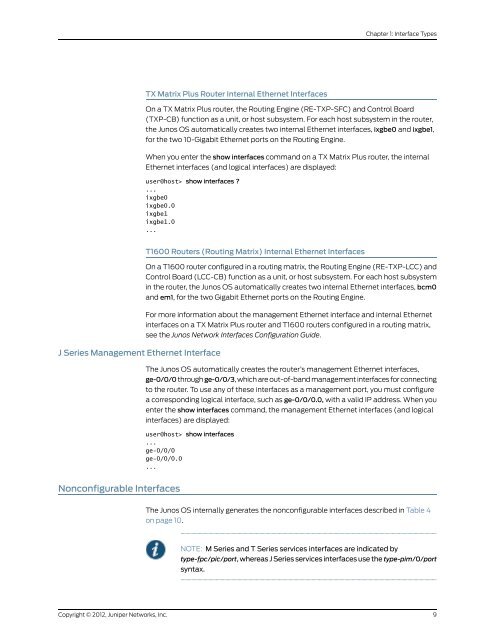 Junos OS Interfaces Command Reference - Juniper Networks