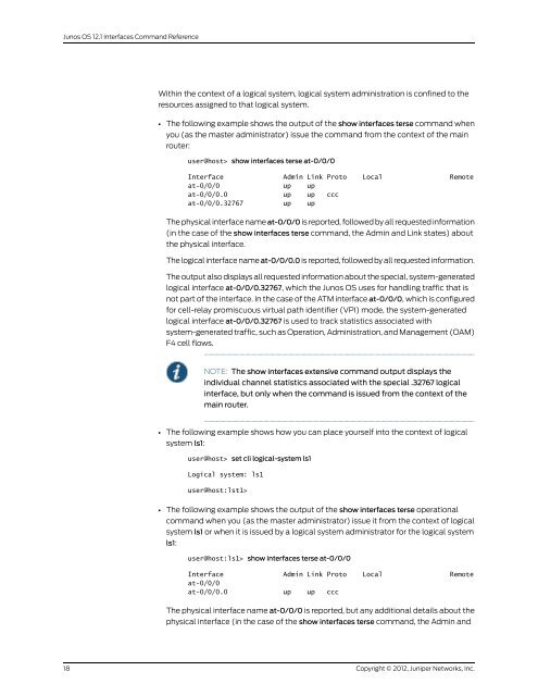 Junos OS Interfaces Command Reference - Juniper Networks