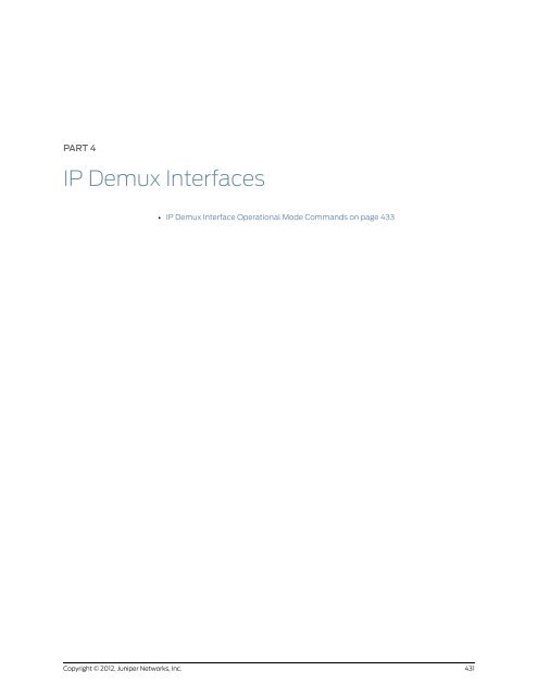 Junos OS Interfaces Command Reference - Juniper Networks