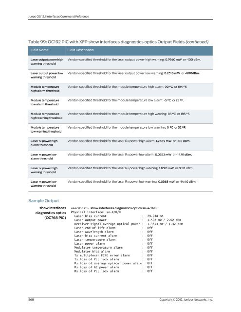 Junos OS Interfaces Command Reference - Juniper Networks