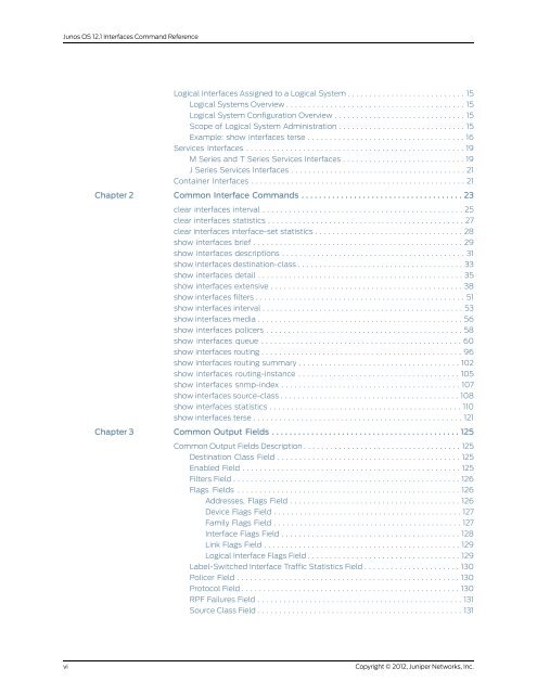 Junos OS Interfaces Command Reference - Juniper Networks