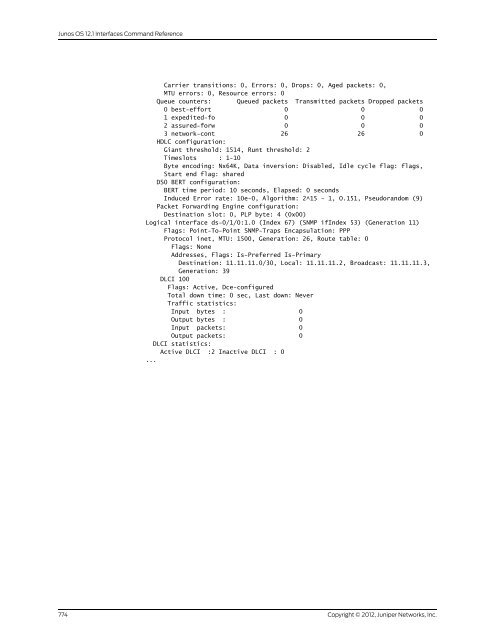 Junos OS Interfaces Command Reference - Juniper Networks