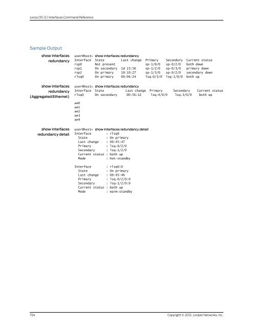 Junos OS Interfaces Command Reference - Juniper Networks