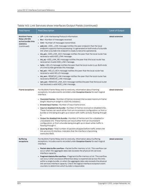 Junos OS Interfaces Command Reference - Juniper Networks