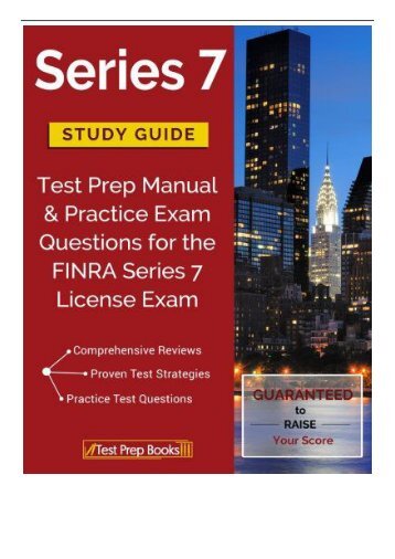 Best PDF Series 7 Study Guide Test Prep Manual  Practice Exam Questions for the FINRA Series 7 License