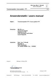 Anwenderstatik / users manual - JPods