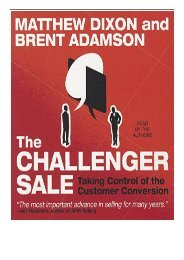 PDF Download The Challenger Sale Taking Control of the Customer Conversion Your Coach in a Box Full