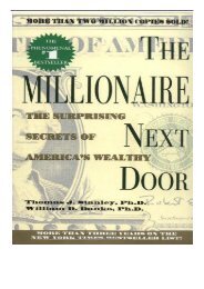 PDF Download The Millionaire Next Door the Surprising Secrets of America's Wealthy Full eBook